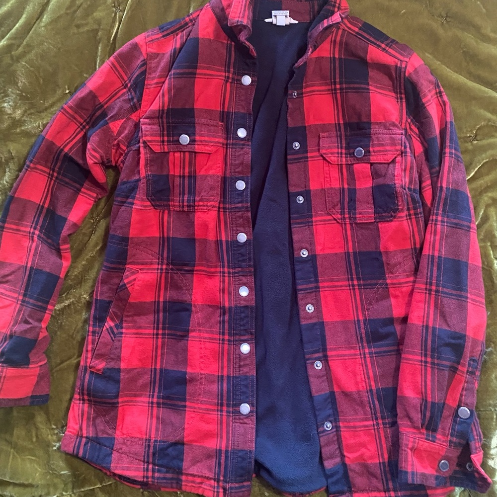 Duluth Trading Company flannel snap jacket